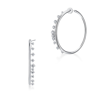 Hearts On Fire Barre Diamond Hoops Earrings UU2864 : 3.00 : : 18KR : GH/VS