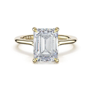 Emerald Solitaire Engagement Ring