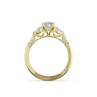Oval 3-Stone Engagement Ring
