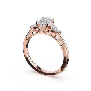 Oval 3-Stone Engagement Ring