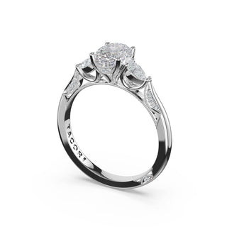 Oval 3-Stone Engagement Ring