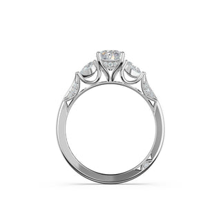 Oval 3-Stone Engagement Ring