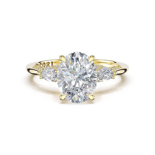 Oval 3-Stone Engagement Ring