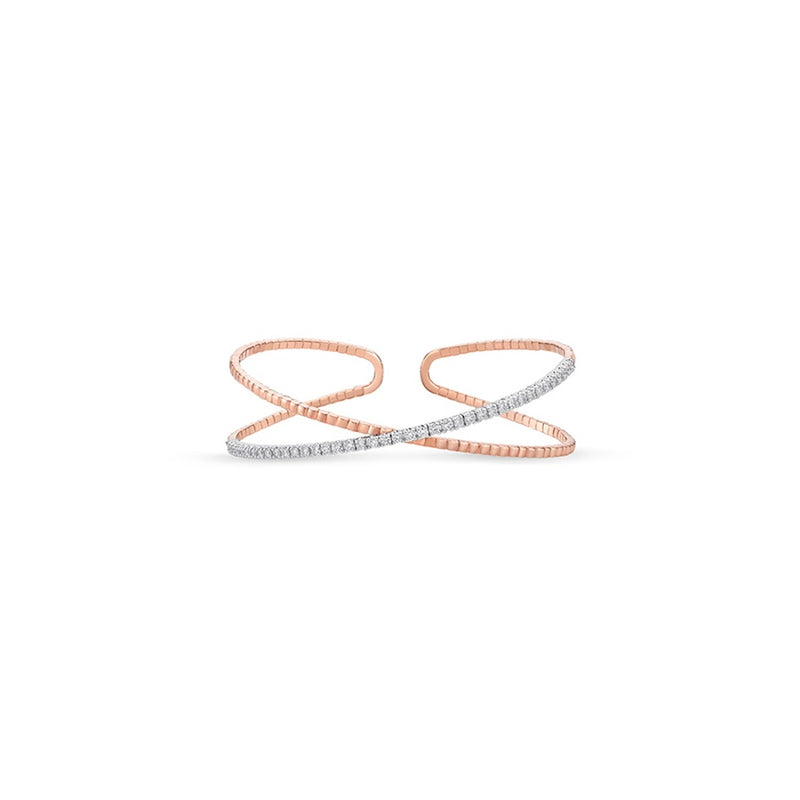 Memoire Open Flex Crisscross Diamond Bangle FGFX10857458W72000