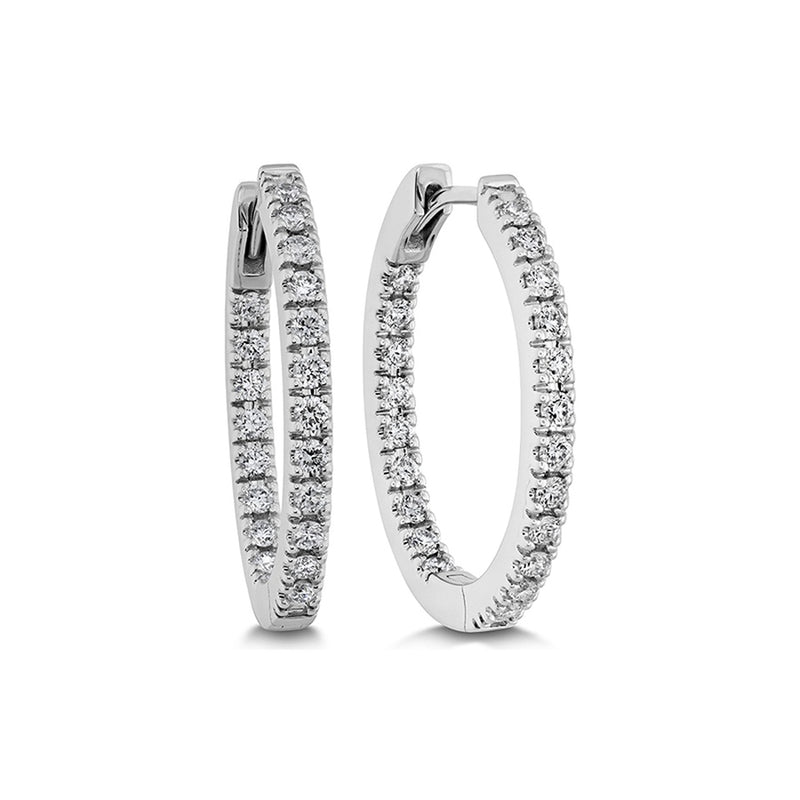 Memoire Oval Diamond Hoops Earrings CHHO21920188W72000