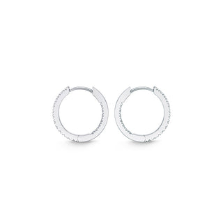 Memoire Oval Diamond Hoops Earrings CHHO21817168W72000