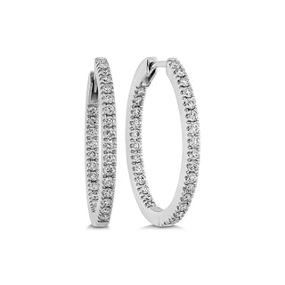 Memoire Oval Diamond Hoops Earrings CHHO22023218W72000