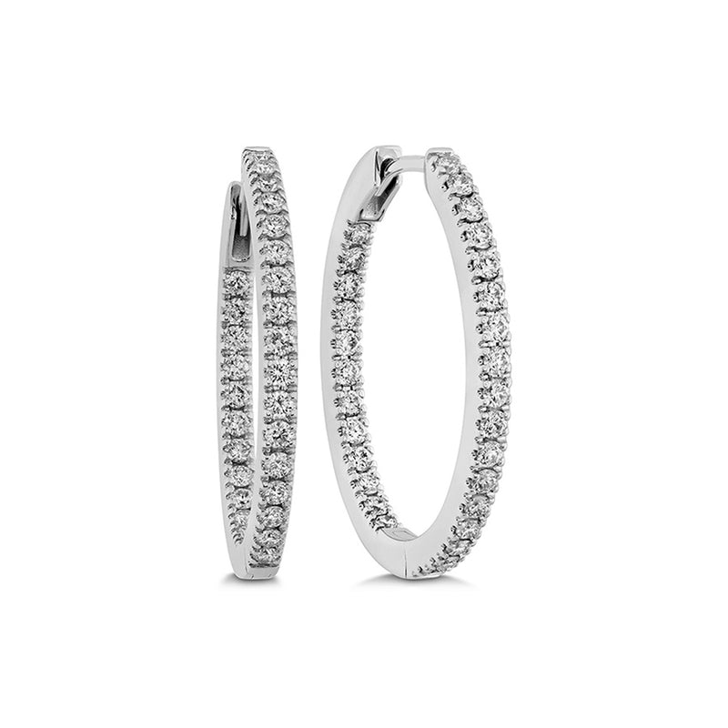 Memoire Oval Diamond Hoops Earrings CHHO22023218W72000