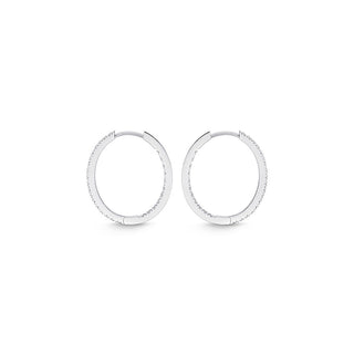 Memoire Oval Diamond Hoops Earrings CHHO22023218W72000