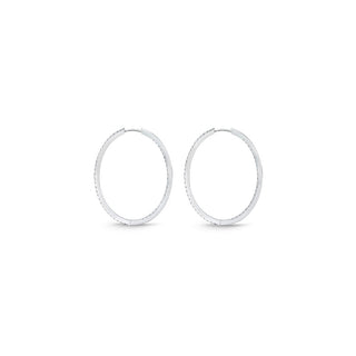 Memoire Oval Diamond Hoops Earrings CHHO22240338W72000