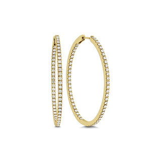Memoire Oval Diamond Hoops Earrings CHHO22240338Y72000