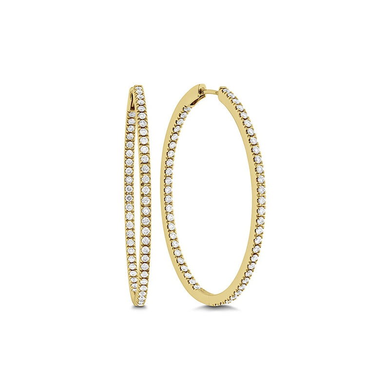 Memoire Oval Diamond Hoops Earrings CHHO22240338Y72000