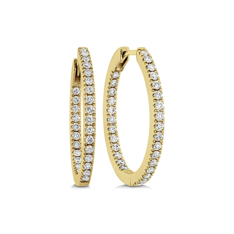 Memoire Oval Diamond Hoops Earrings CHHO22023218Y72000