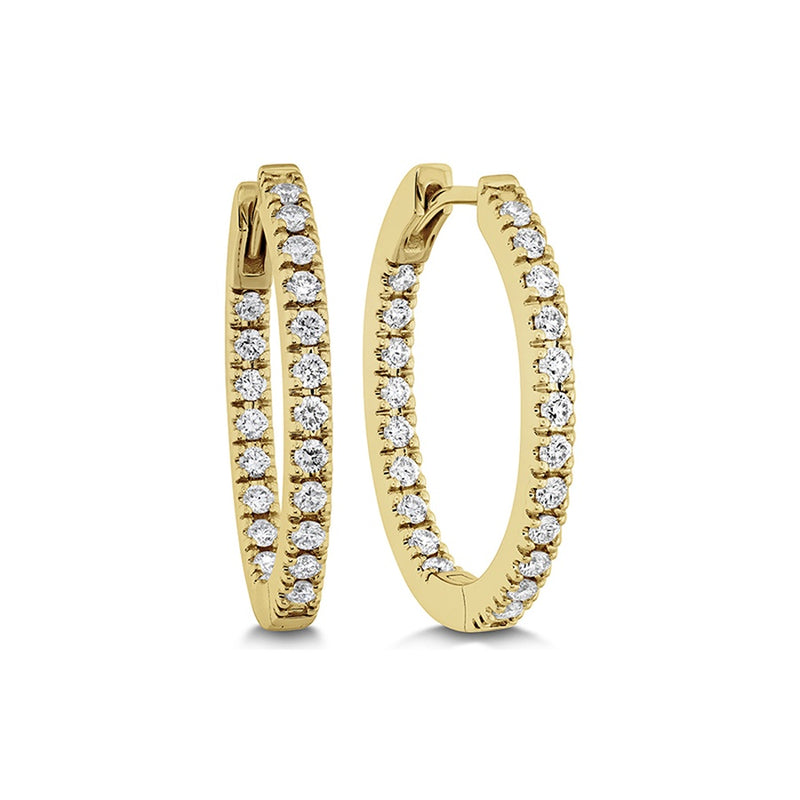 Memoire Oval Diamond Hoops Earrings CHHO21920188Y72000