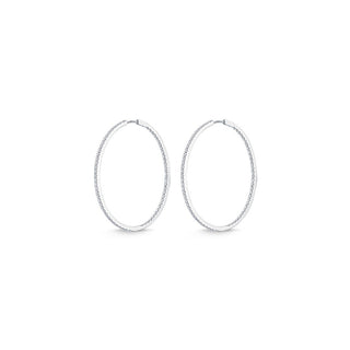 Memoire Oval Diamond Hoops Earrings CHHO22454458Y72000