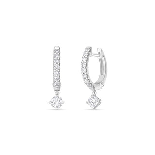 Memoire Odessa Huggies with Diamond Drop Earrings CHHO38912128W72000