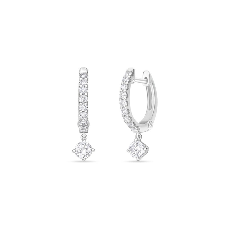 Memoire Odessa Huggies with Diamond Drop Earrings CHHO38912128W72000