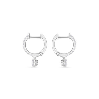 Memoire Odessa Huggies with Diamond Drop Earrings CHHO38912128W72000