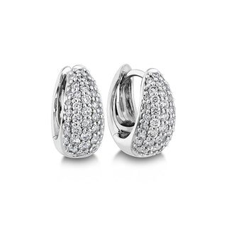Memoire Drop Shape Pave Huggies Earrings CHHO37711118W72000