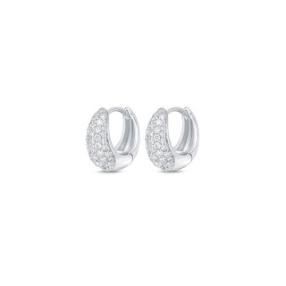 Memoire Drop Shape Pave Huggies Earrings CHHO37711118W72000