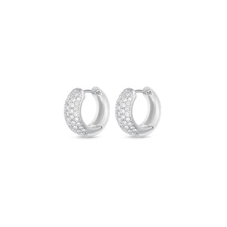 Memoire Pave Huggies Earrings CHHO37813138W72000