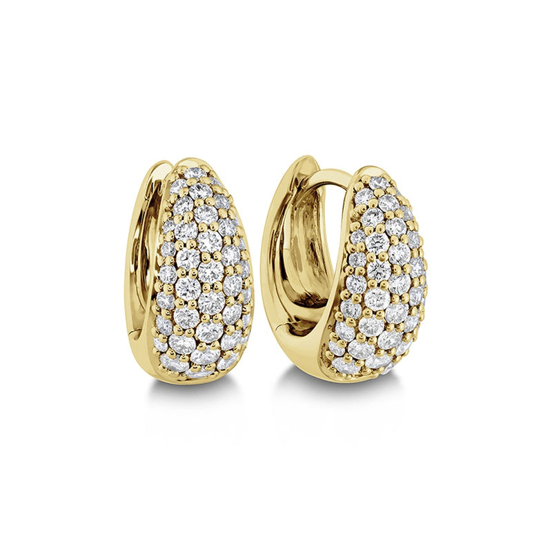 Memoire Drop Shape Pave Huggies Earrings CHHO37711118Y72000