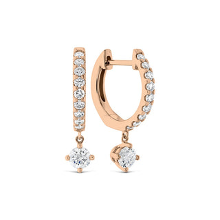 Memoire Odessa Huggies with Diamond Drop Earrings CHHO38912128R72000