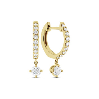 Memoire Odessa Huggies with Diamond Drop Earrings CHHO38912128Y72000