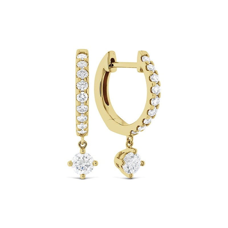 Memoire Odessa Huggies with Diamond Drop Earrings CHHO38912128Y72000