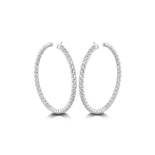 Memoire Petite Prong Round Hoop Earrings CHHO48645458W72000