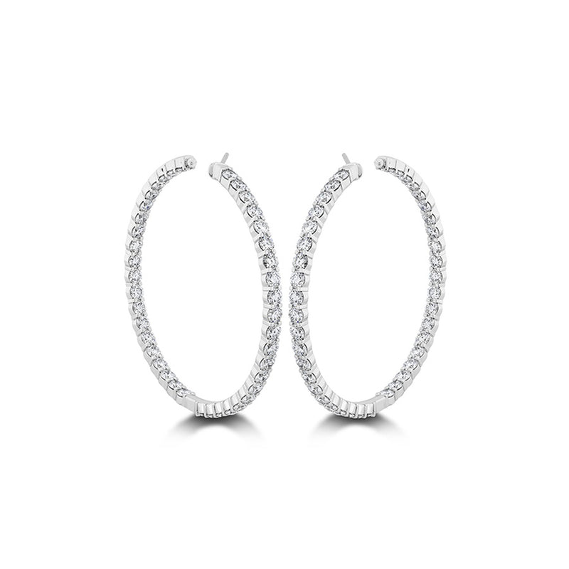Memoire Petite Prong Round Hoop Earrings CHHO48645458W72000