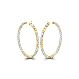 Memoire Petite Prong Round Hoop Earrings CHHO48645458Y72000