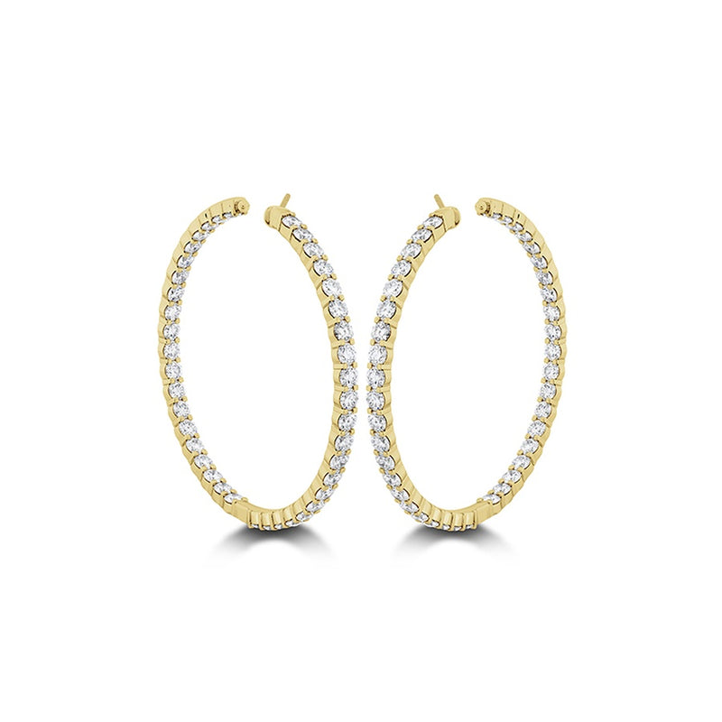 Memoire Petite Prong Round Hoop Earrings CHHO48645458Y72000