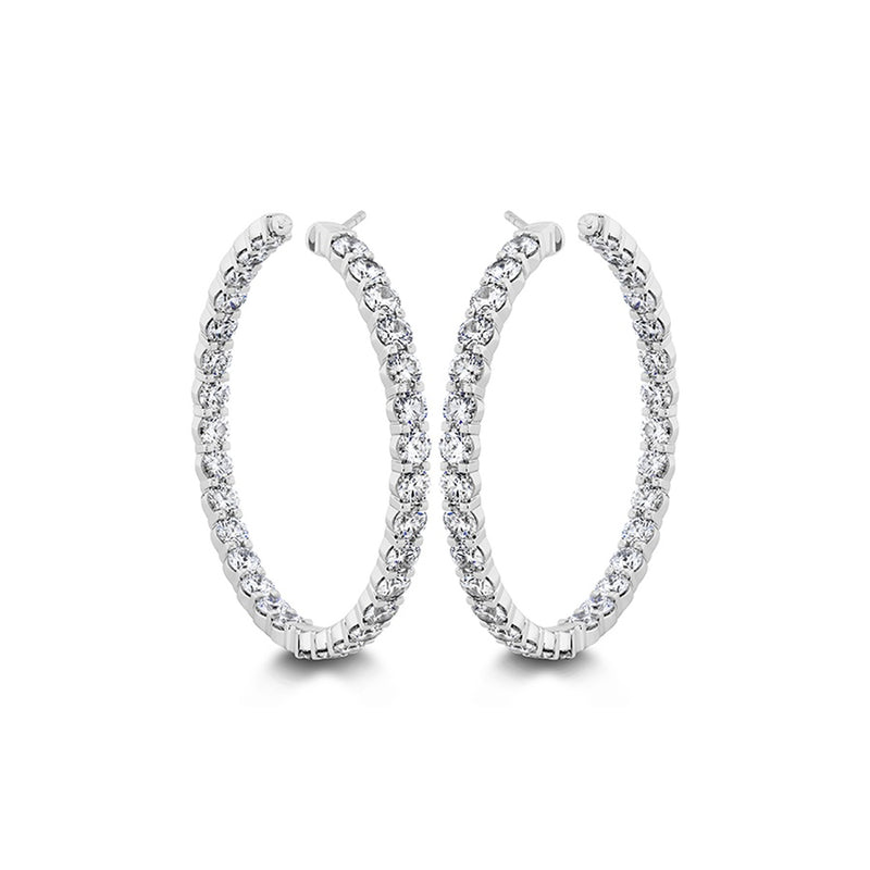 Memoire Petite Prong Round Hoop Earrings CHHO48735358W72000