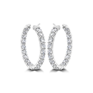 Memoire Petite Prong Round Hoop Earrings CHHO48824248W72000