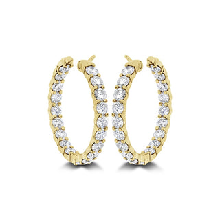 Memoire Petite Prong Round Hoop Earrings CHHO48824248Y72000
