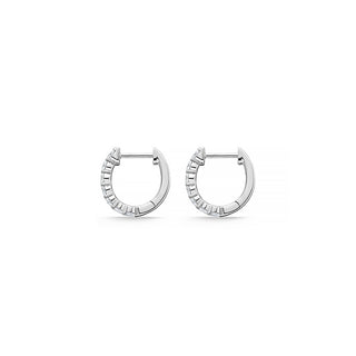 Memoire Petite Prong Double Row Huggies Earrings CHHO49412128W72000
