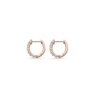 Memoire Petite Prong Double Row Huggies Earrings CHHO49412128R72000