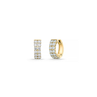 Memoire Petite Prong Double Row Huggies Earrings CHHO49412128Y72000