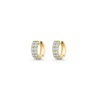 Memoire Petite Prong Double Row Huggies Earrings CHHO49412128Y72000