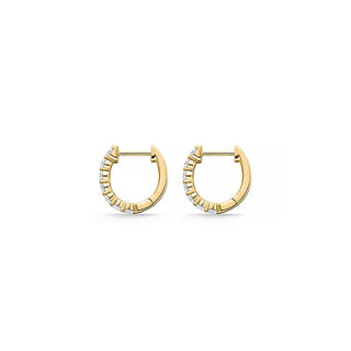 Memoire Petite Prong Double Row Huggies Earrings CHHO49412128Y72000