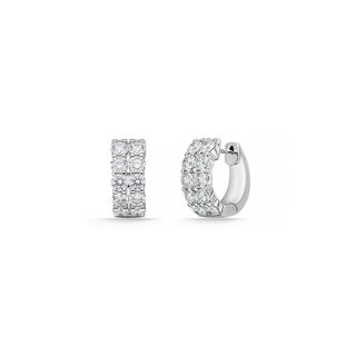 Memoire Petite Prong Double Row Huggies Earrings CHHO49514148W72000
