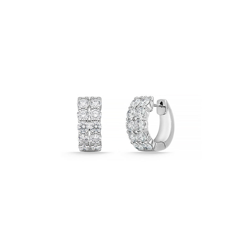 Memoire Petite Prong Double Row Huggies Earrings CHHO49514148W72000