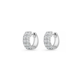 Memoire Petite Prong Double Row Huggies Earrings CHHO49514148W72000