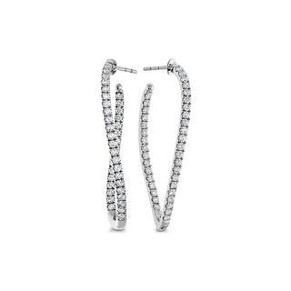 Memoire Shared Prong Twist Hoops Earrings CHHO21134208W72000