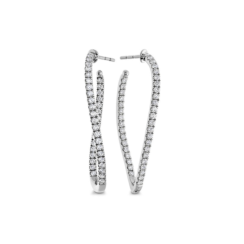 Memoire Shared Prong Twist Hoops Earrings CHHO21134208W72000