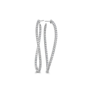 Memoire Shared Prong Twist Hoops Earrings CHHO21245268W72000