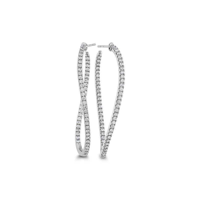 Memoire Shared Prong Twist Hoops Earrings CHHO21245268W72000