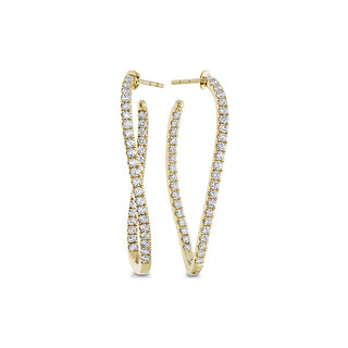 Memoire Shared Prong Twist Hoops Earrings CHHO21134208Y72000