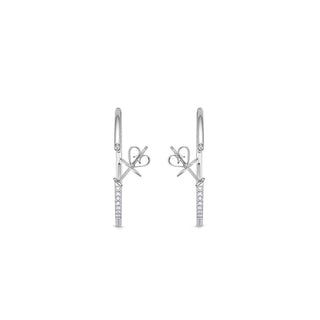 Memoire Round Shared Prong Diamond Hoops Earrings CHHO20235358W72000
